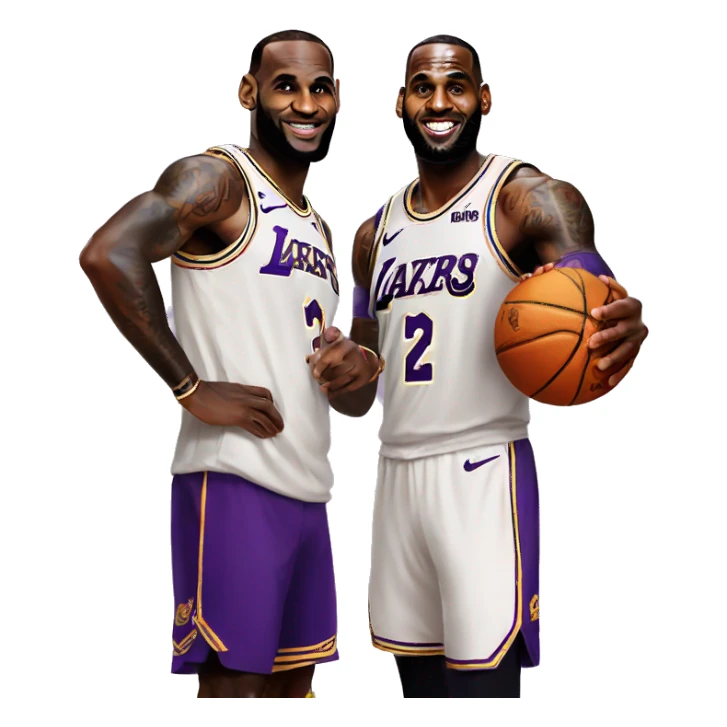 Lebron and bronny hooping sticker