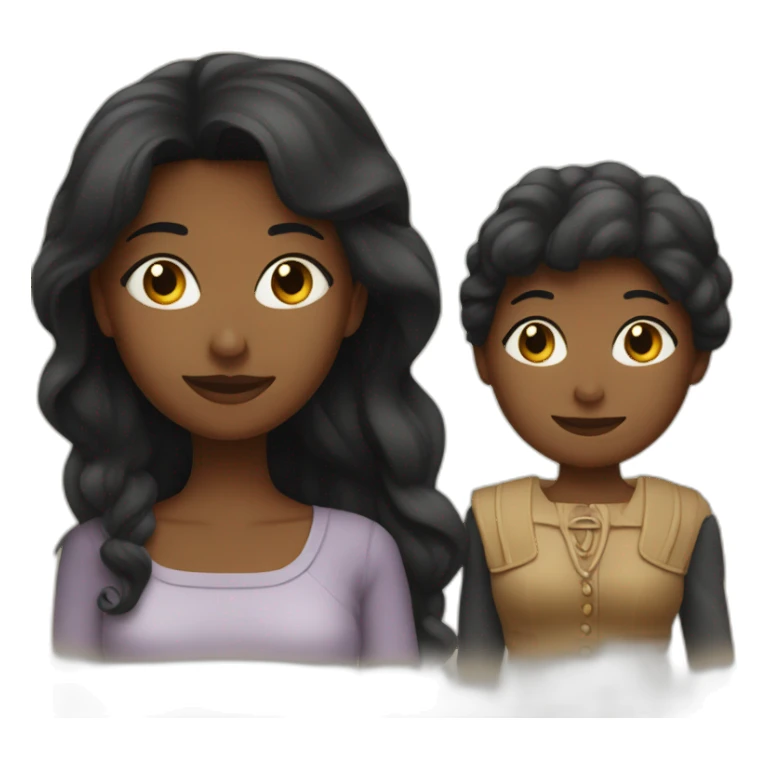 deux soeur noir cote a cote sticker