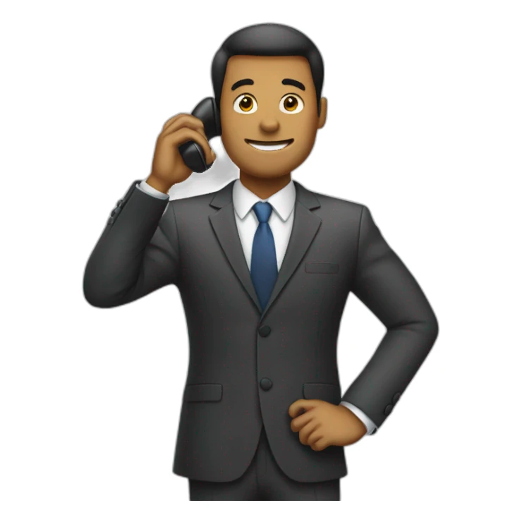 MAN IN SUIT CALLING PHONE sticker