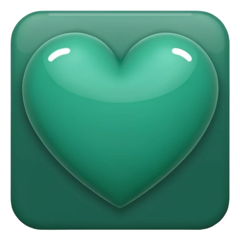 Dark green heart sticker