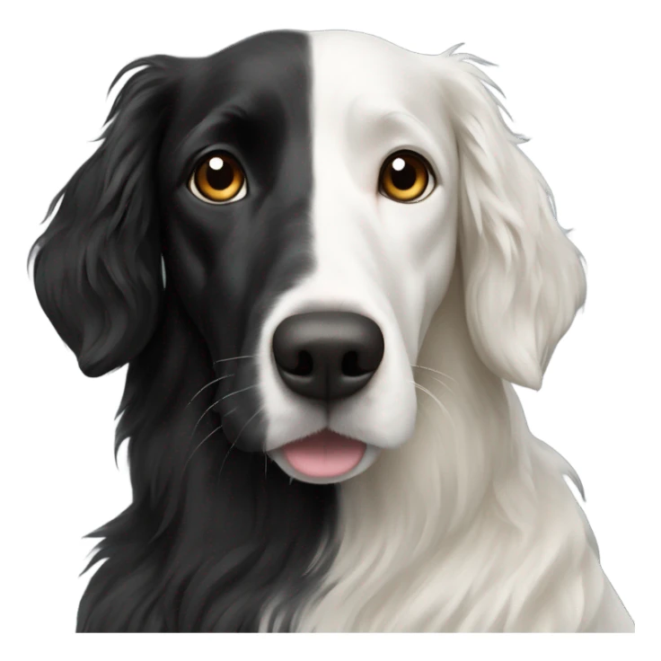 white borzoi dog and a black spaniel sticker