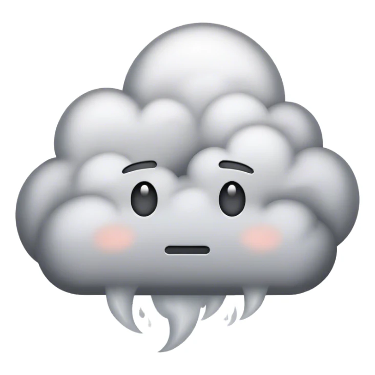 dense single cloud of gray smoke sticker