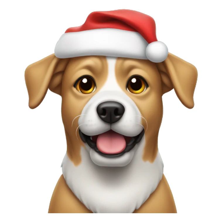 Dog with Santa hat sticker