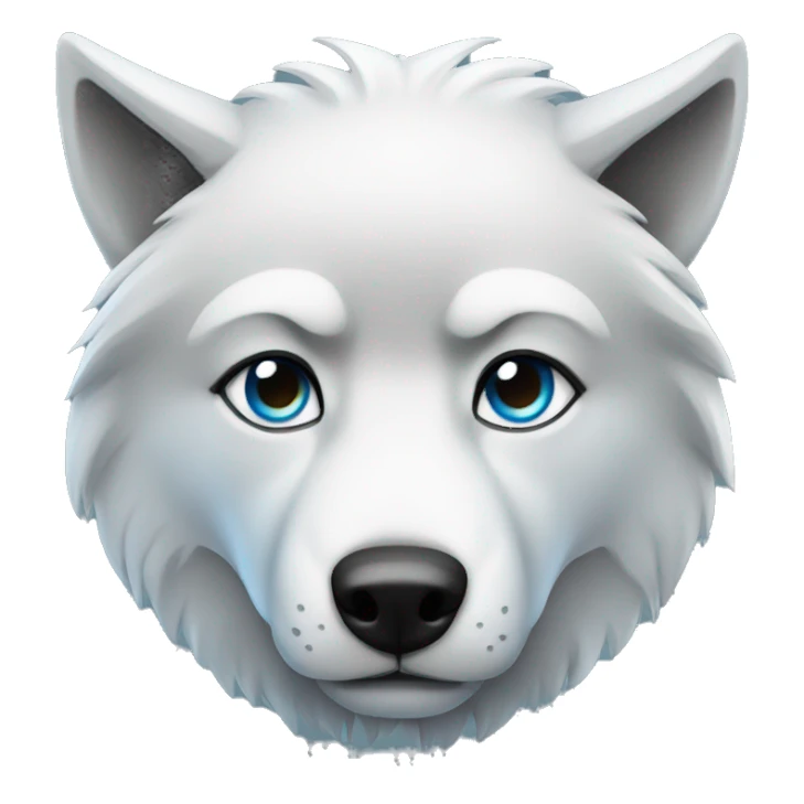 Serious face Wolf blue eyes sticker