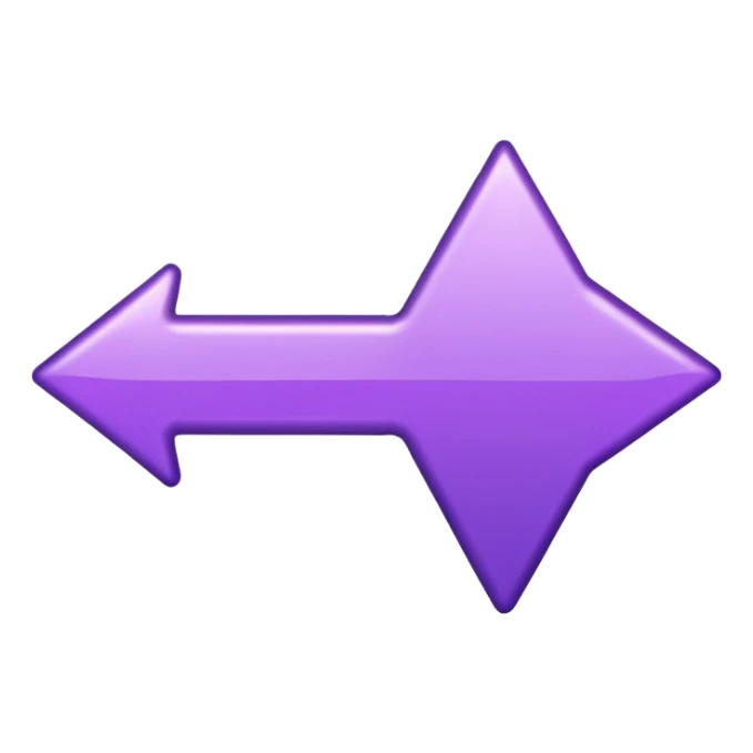 seta para direita roxa sticker