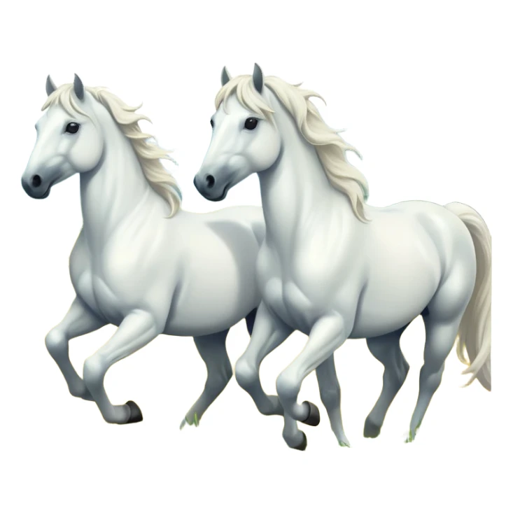 white horses sticker