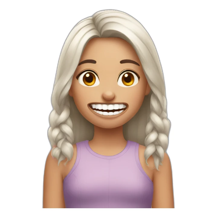 girl with rabbit teeth sticker