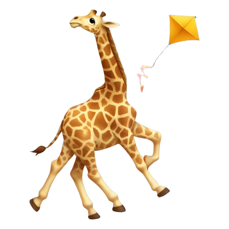 giraffe running with a kite sticker