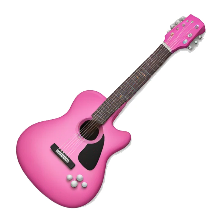 pink guitar sticker