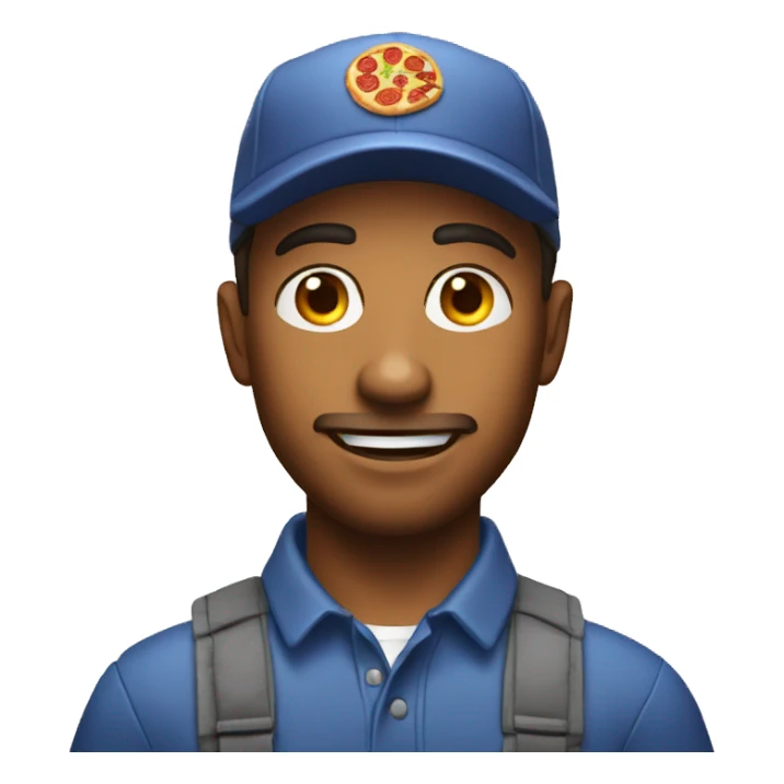 A maniac pizza delivery man sticker