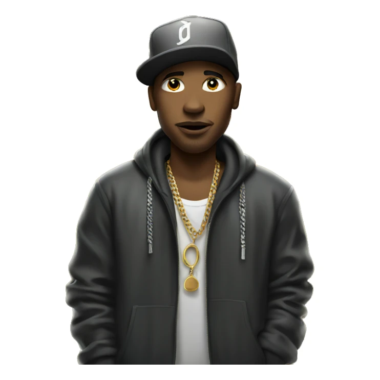 Rapper with microphone sticker