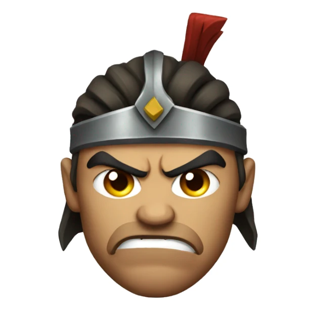 warrior angry face sticker