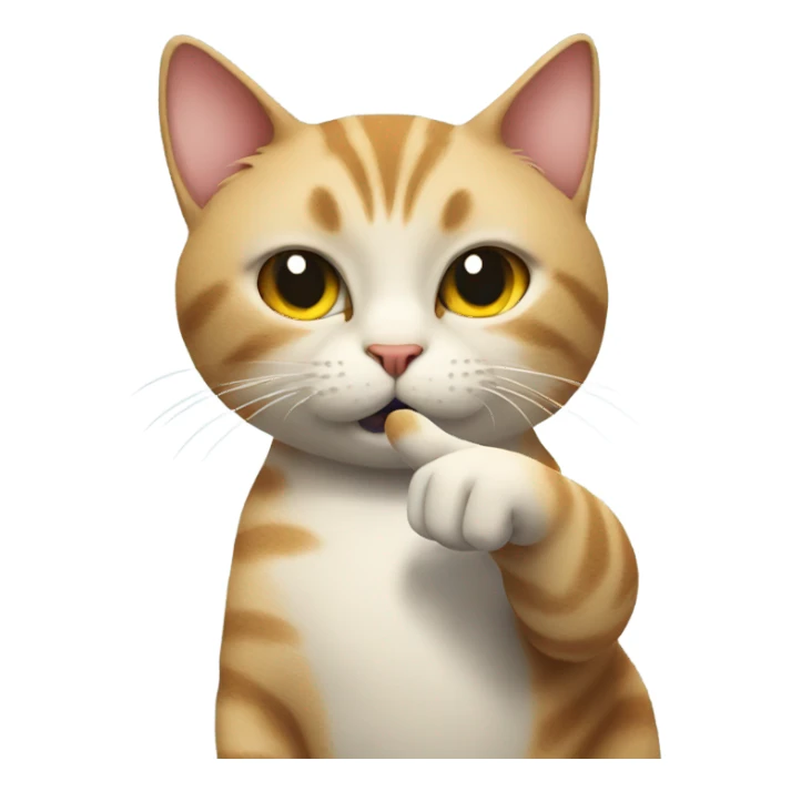 Cat giving middle finger sticker
