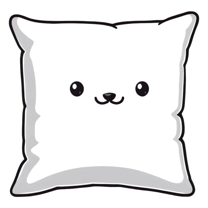 fluffy pillow sticker