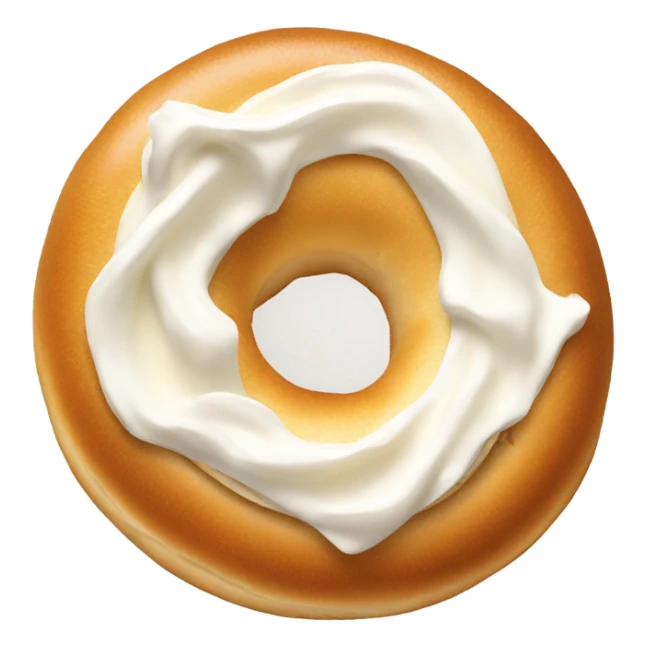 Bagel with cream cheese sticker