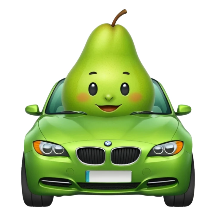 pear in a bmw sticker
