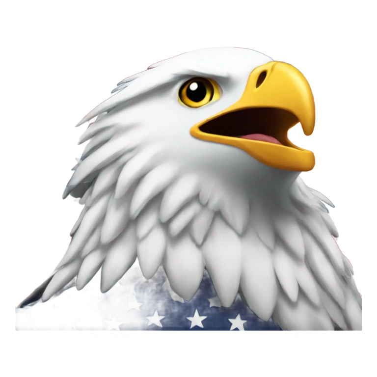 Eagle with an American flag sticker