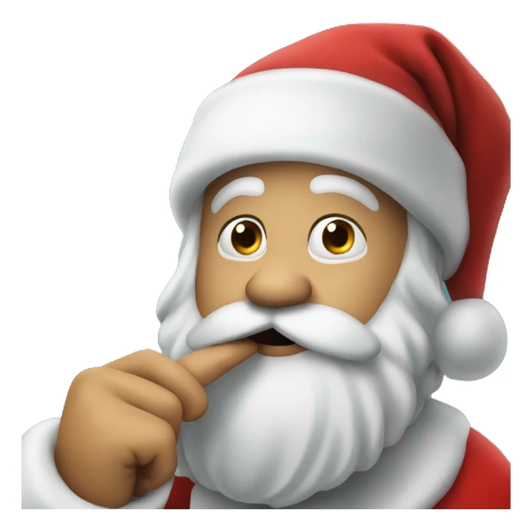 santa shushing  sticker
