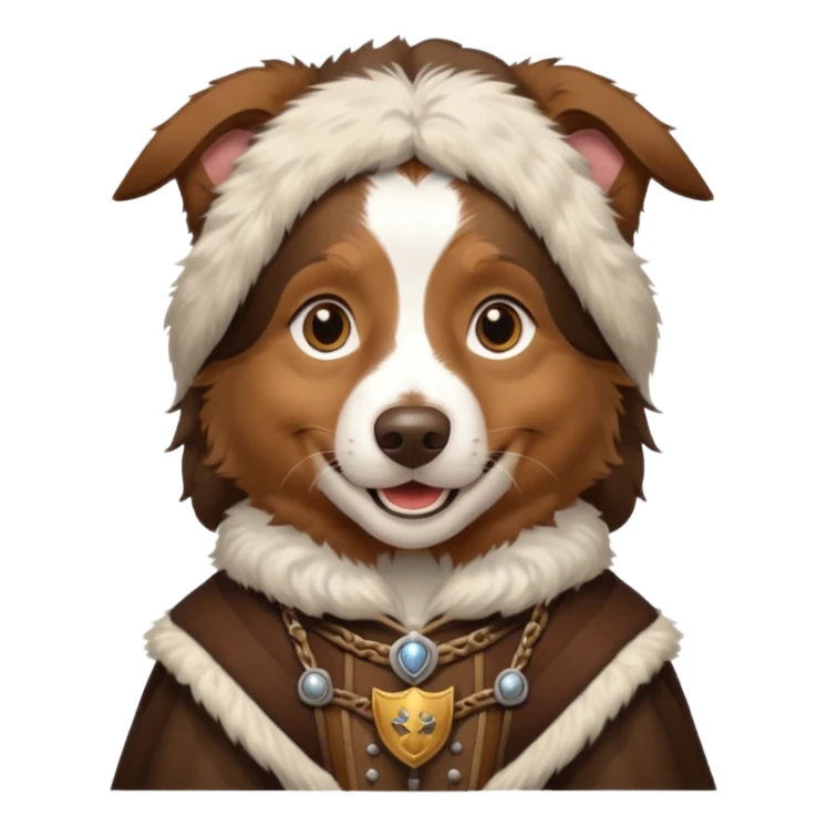 Australian shepherd medieval outfit sticker