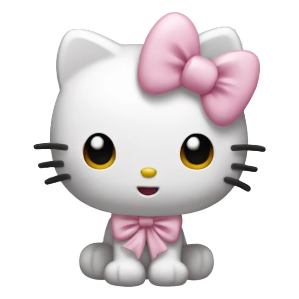 Hello kitty with a light pink bow sticker