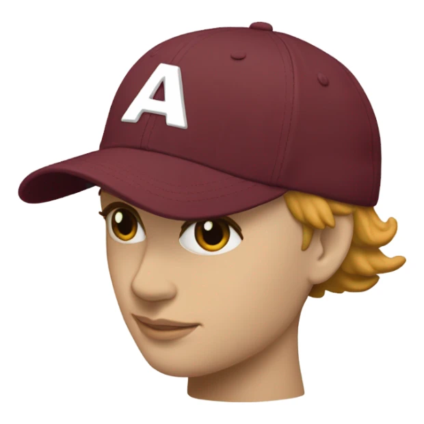 burgundy baseball cap sticker