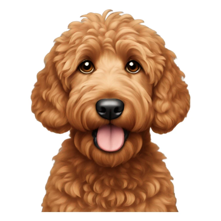 Red goldendoodle sticker