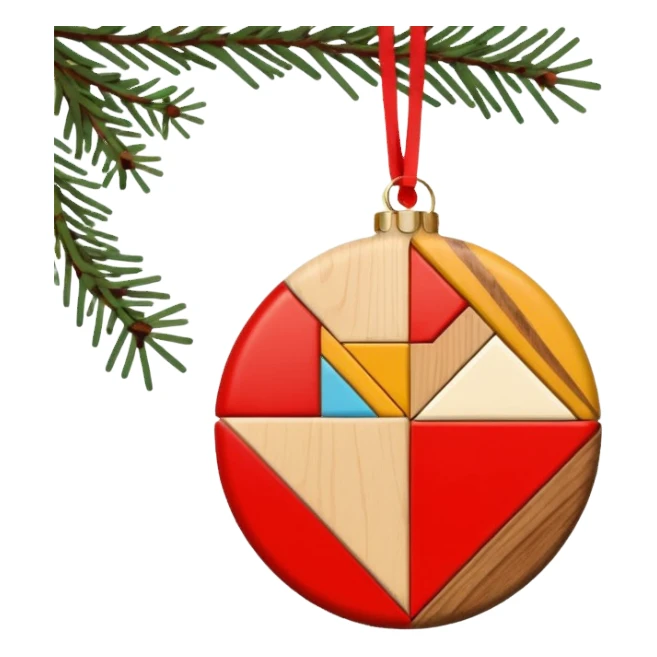 scandi style christmas ornament  sticker