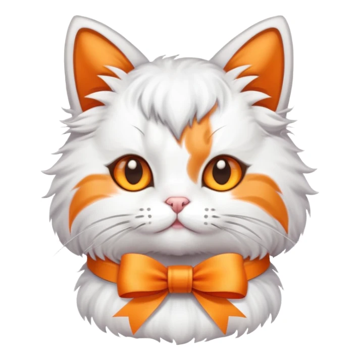 cat with ribbon on head sticker
