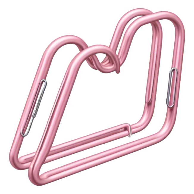 Light Pink paper clip sticker