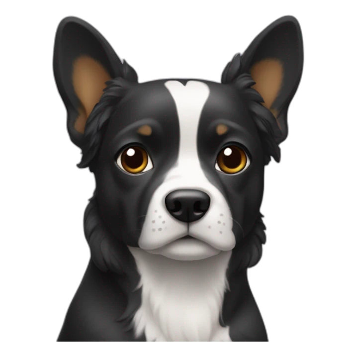 Bouldog français noire sticker