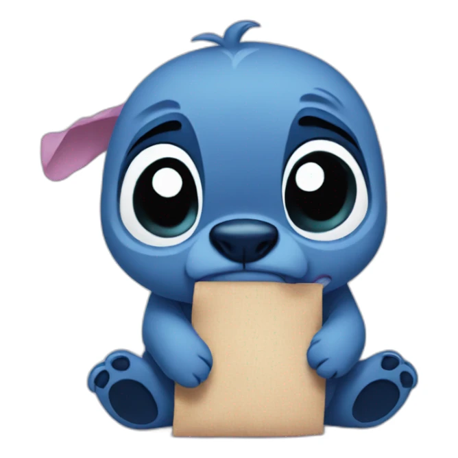 sad stich sticker