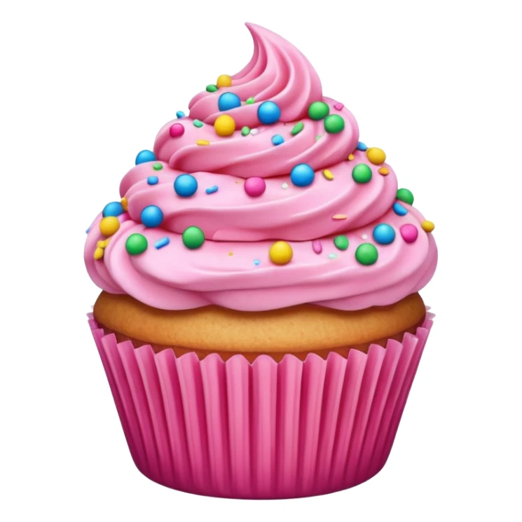 A cupcake with pink icing sticker