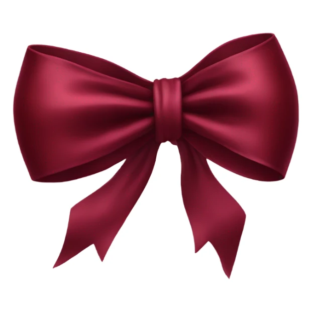 dark red silk bow sticker