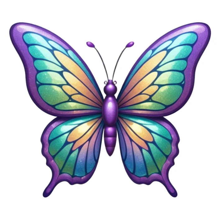 glitter butterfly sticker