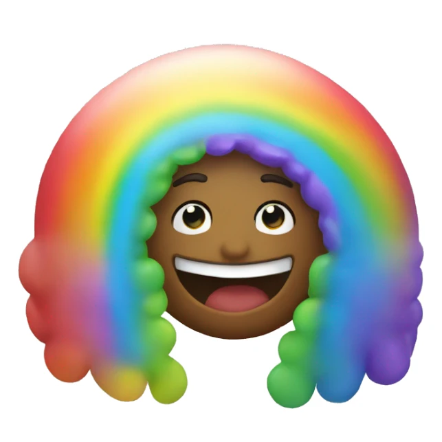 rainbow happy sticker