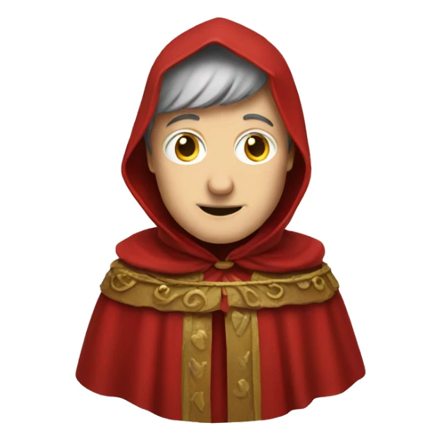 Petrarch in a red cloak sticker