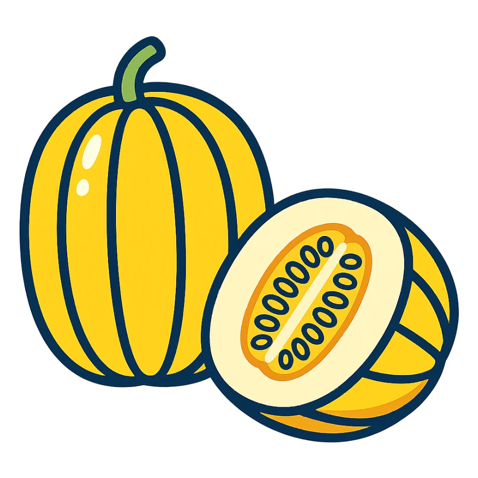 참외 (Korean melon) vibrant toon style sticker