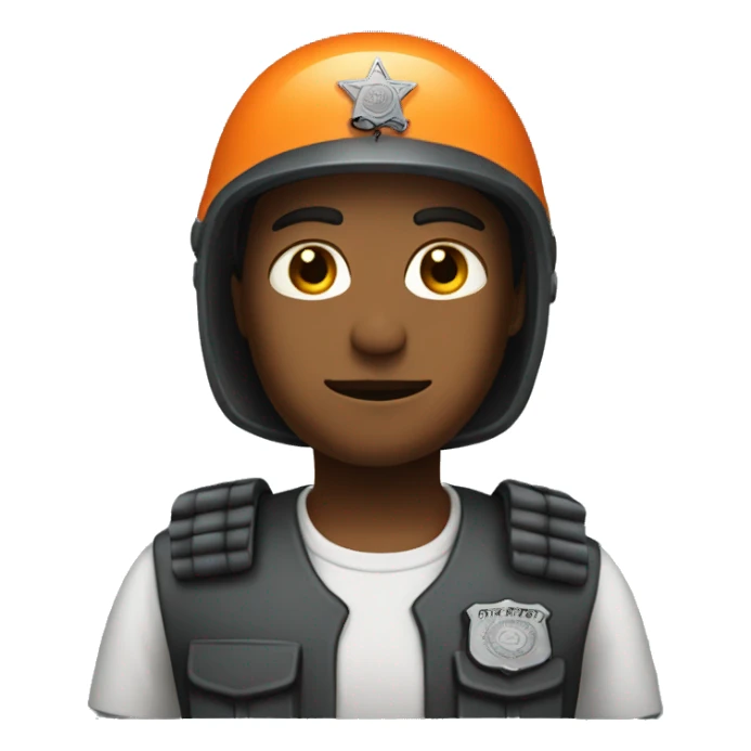 prison gaurd with helmet  sticker