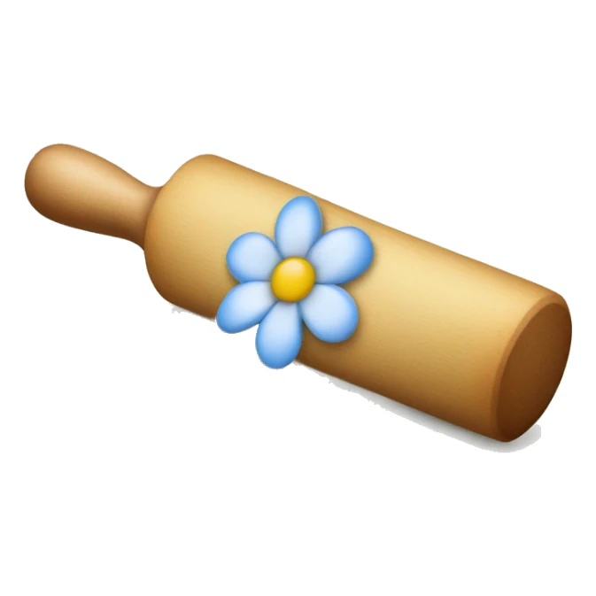 little flower and rolling pin sticker