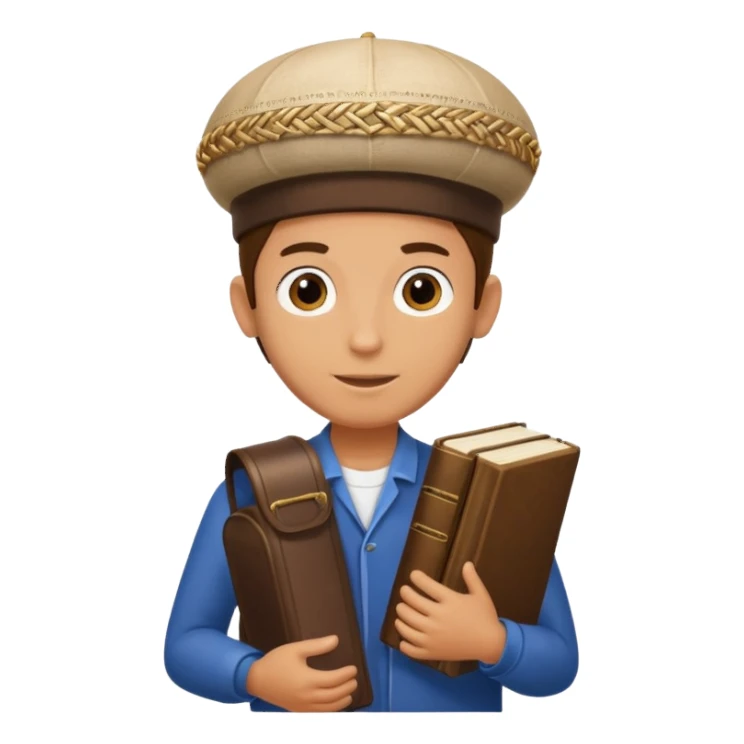 Cycle rider carrying torah sticker