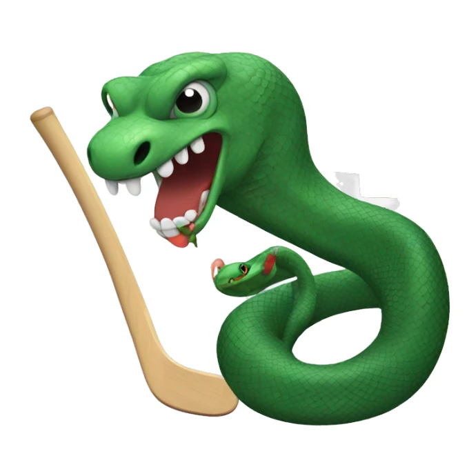 Hockey playing snake  sticker