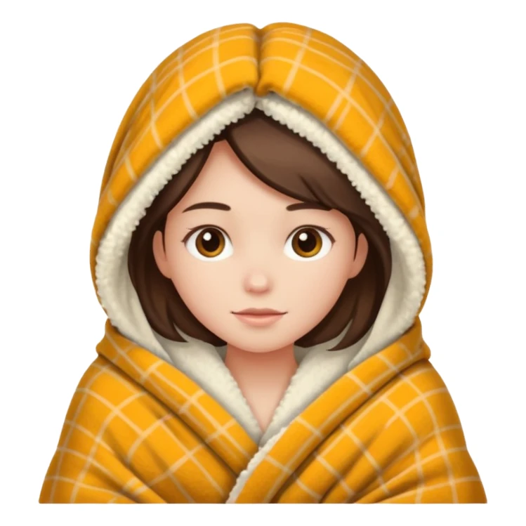 Girl wrapped in blanket  sticker