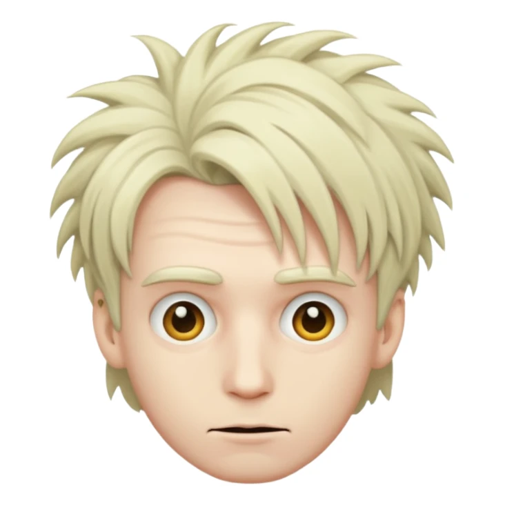 Man strange hair sticker