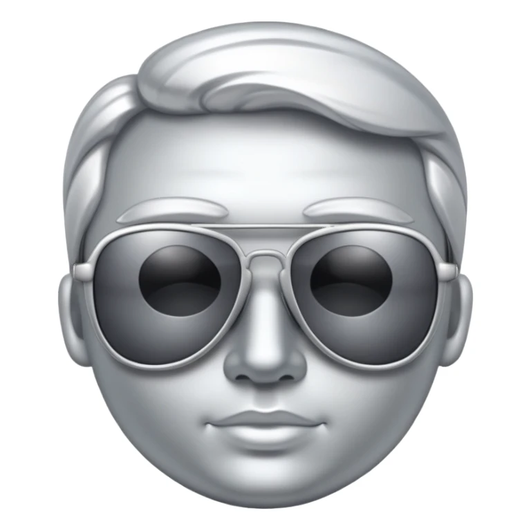 silver face in sunglasses sticker
