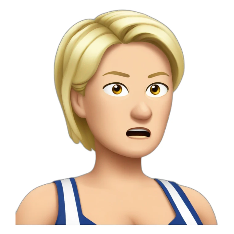 marine le pen angry sticker