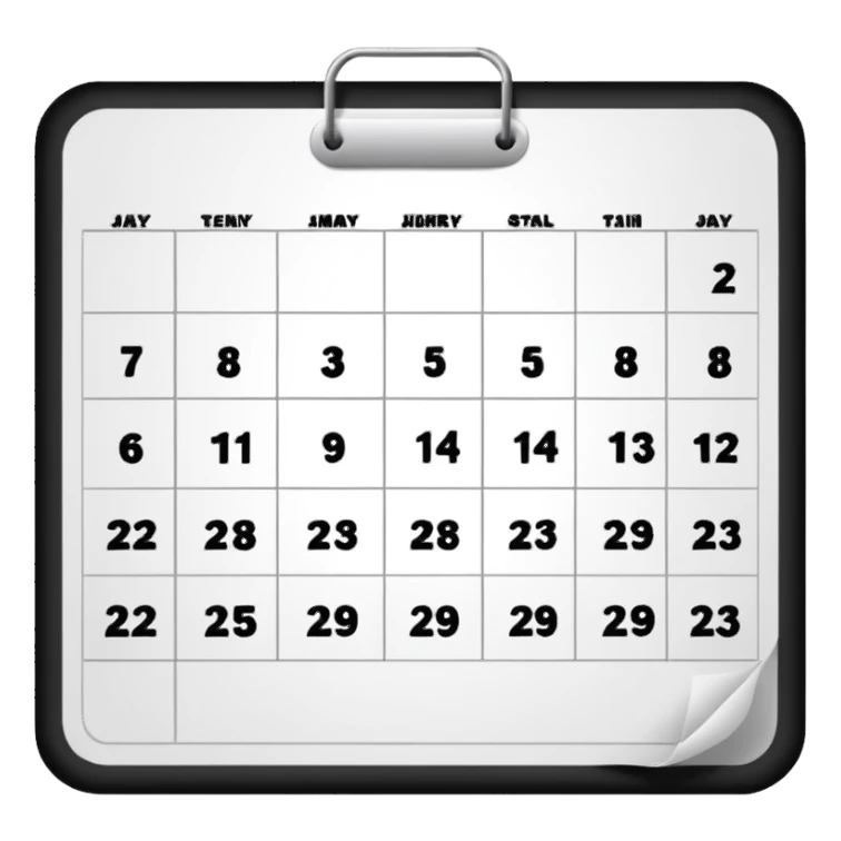 3 x 30 days calendar sticker