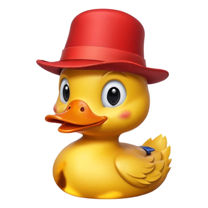 carnival duck with red hat sticker