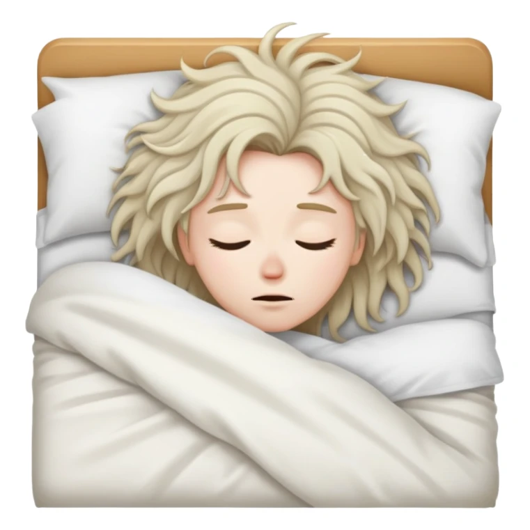 Person lying face down in bed sticker