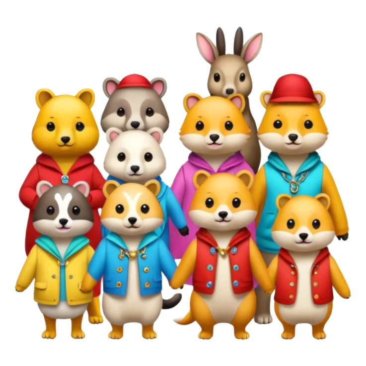 animal défilé de mode sticker