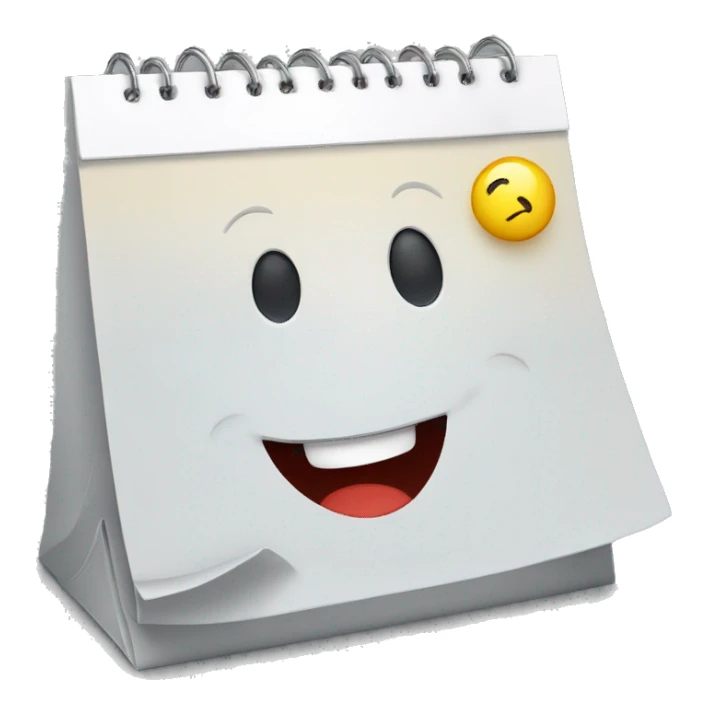 calendar showing friday with smilely sticker